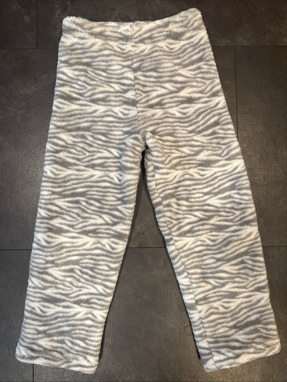 American Girl Gray Zebra Print Plush Kids Pants